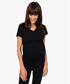 GEMO Tee-shirt de grossesse et allaitement cache-cour Noir