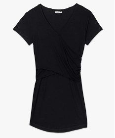 tee-shirt de grossesse et allaitement cache-cœur noir t-shirts manches courtesA687801_4
