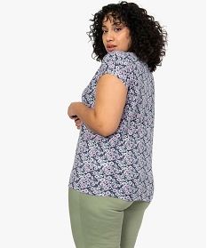 tee-shirt femme grande taille a manches courtes a motifs imprime t-shirts manches courtesA691001_3