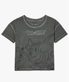 tee-shirt femme avec motif xxl – tom and jerry gris t-shirts manches courtesA694001_4
