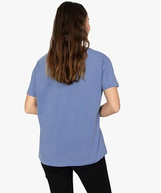 tee-shirt femme avec large motif bugs bunny – looney tunes bleu t-shirts manches courtesA695201_3