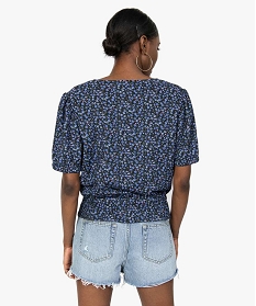 tee-shirt femme avec decollete cache-cœur – lulucastagnette imprime t-shirts manches courtesA696301_3