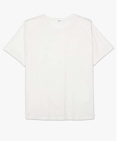 tee-shirt femme a manches courtes et epaulettes blancA696801_4