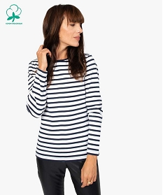 CHEMISE ROSE TEE-SHIRT RAYE NAVY:40289570456-Coton////
