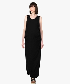 GEMO Robe de grossesse sans manches longueur chevilles Noir