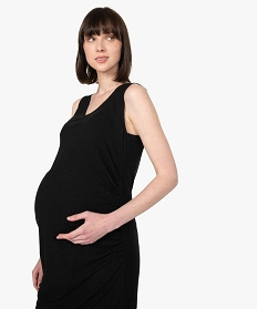robe de grossesse sans manches longueur chevilles noirA703701_2