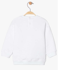 pull bebe garcon a poches zippees et decoupes laterales blancA707801_3