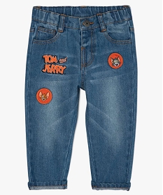 jean bebe garcon a patchs - tom jerry gris jeansA709201_1