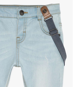 jean bebe garcon slim delave avec bretelles bleu jeansA709301_2