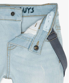 jean bebe garcon slim delave avec bretelles bleu jeansA709301_3