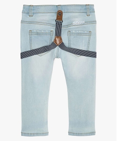 jean bebe garcon slim delave avec bretelles bleu jeansA709301_4