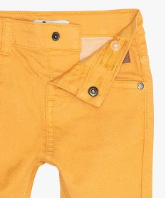 pantalon bebe garcon coupe slim en toile extensible jauneA709801_2