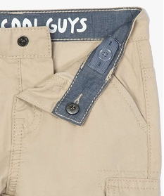 pantalon bebe garcon en toile avec poches a rabat beigeA710101_3