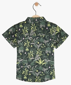chemise bebe garcon en lin imprime tropical - lulu castagnette brunA713301_3