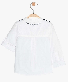 chemise bebe garcon avec faux gilet sur l’avant blancA714201_3