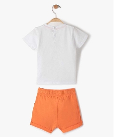 ensemble bebe garcon tee-shirt short en jersey (2 pieces) orange shortsA714801_3