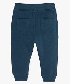 pantalon de jogging bebe garcon avec liseres sur les cotes bleuA716101_3