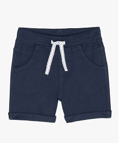short bebe garcon confortable en jersey a taille elastiquee bleu shorts et bermudasA716301_1