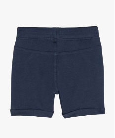 short bebe garcon confortable en jersey a taille elastiquee bleu shorts et bermudasA716301_2