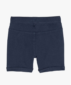 short bebe garcon confortable en jersey a taille elastiquee bleu shortsA716301_2