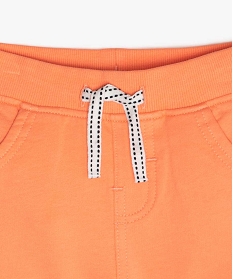 short bebe garcon confortable en jersey a taille elastiquee orangeA717001_2