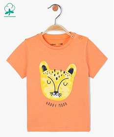 tee-shirt bebe garcon a manches courtes avec motif orangeA721201_1