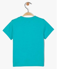 tee-shirt bebe garcon a manches courtes avec motif bleuA721301_3