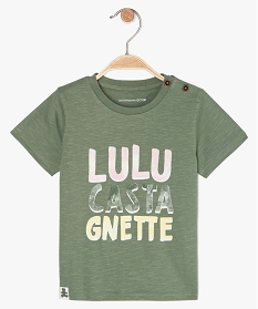 tee-shirt bebe garcon imprime - lulucastagnette vertA721901_1