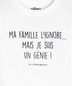 tee-shirt bebe garcon a message humoristique - gemo x les vilaines filles blancA722201_2