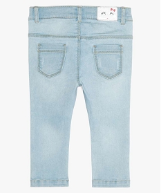jean bebe fille coupe slim compose de matieres recyclees bleu pantalons et jeansA729101_3