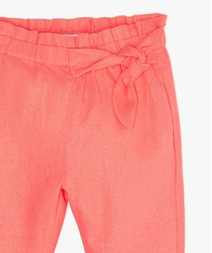 pantalon bebe fille a taille elastiquee froncee rose pantalonsA730301_2