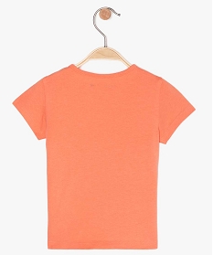 tee-shirt bebe fille a manches courtes imprime orangeA735301_3