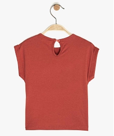 tee-shirt bebe fille coupe loose a motif en relief rouge tee-shirts manches courtesA735501_3