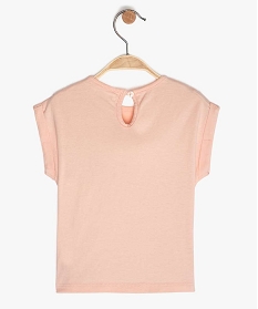 tee-shirt bebe fille coupe loose a motif en relief rose tee-shirts manches courtesA735701_3