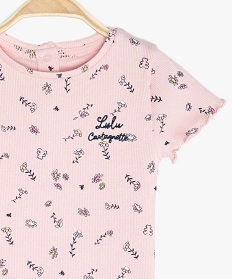 tee-shirt bebe fille a motifs fleuris – lulucastagnette multicolore tee-shirts manches courtesA736401_2