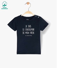 SANS GENRE BEIGE TEE-SHIRT BLEU FONCE:40319540233-Coton////