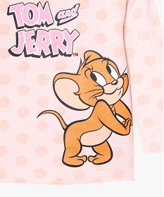 tee-shirt bebe fille a manches longues - tom jerry roseA737601_2