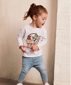 tee-shirt bebe fille a manches longues - tom jerry blancA737701_4