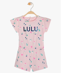 GEMO Combishort bébé fille imprimée - Lulu Castagnette Multicolore