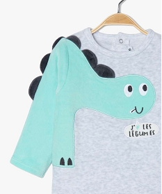 pyjama bebe garcon en velours a manches fantaisie bleu pyjamas 2 piecesA741601_1