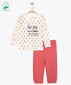 pyjama bebe 2 pieces motif cours roseA741901_1
