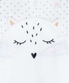 pyjama bebe fille ouverture devant avec motif chat blancA743101_2
