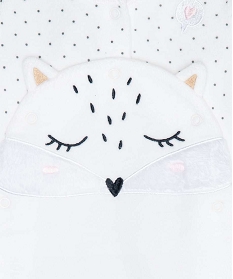 pyjama ouverture devant avec motif chat bebe fille blancA743101_2