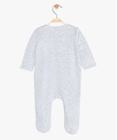 pyjama bebe en velours motif renard grisA743201_3