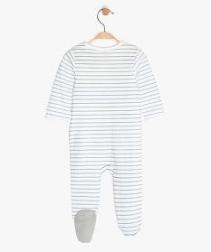 pyjama bebe garcon a rayures avec motif panda multicolore pyjamas ouverture devantA743701_3