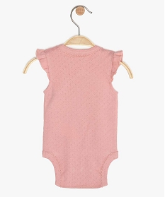 body bebe fille sans manches fermeture croisee roseA749001_3