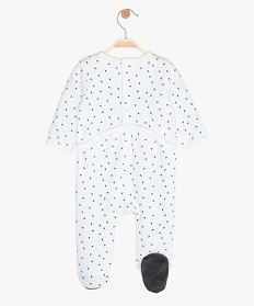 Gemo Naissance Pyjama Bebe En Velours Imprime En Polyester Recycle Blanc Bebe Gemo