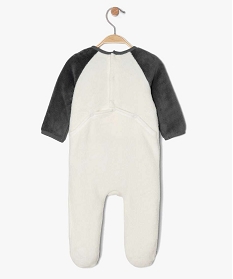 pyjama bebe en maille peluche bicolore blancA750901_2