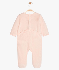 pyjama bebe fille avec message sur lavant roseA751201_3