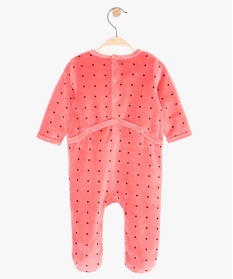 pyjama bebe en velours a pois rose pyjamas veloursA751501_2